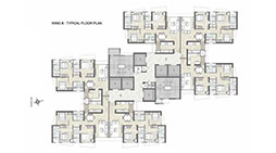 Kalpataru Radiance wing B typical floor plan